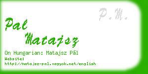 pal matajsz business card