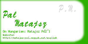 pal matajsz business card